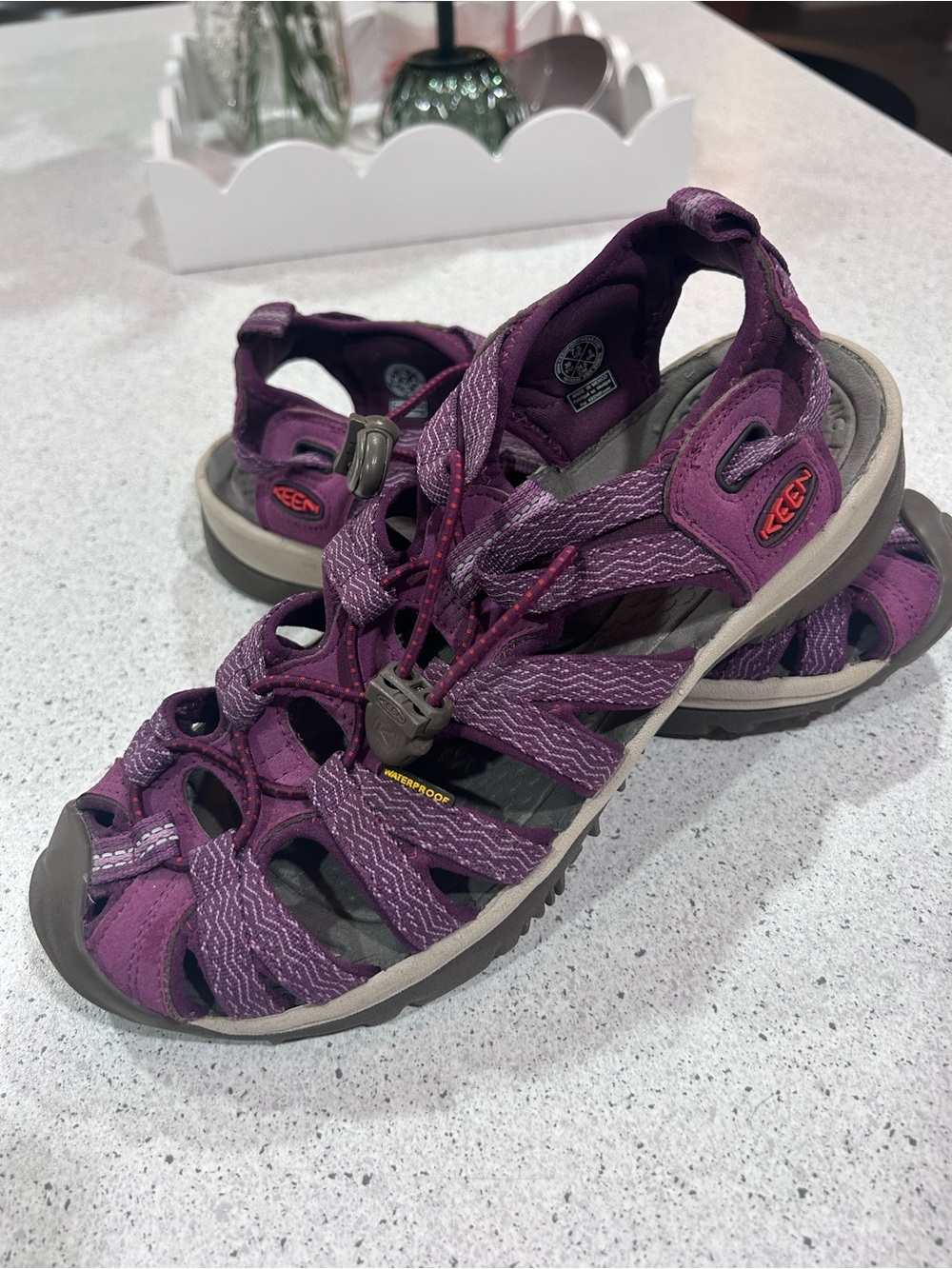 KEEN Women's Purple/Burgundy Closed-Toe Outdoor Sandals